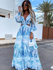 Chloe Dupont | Floral Cut-Out Maxi Dress