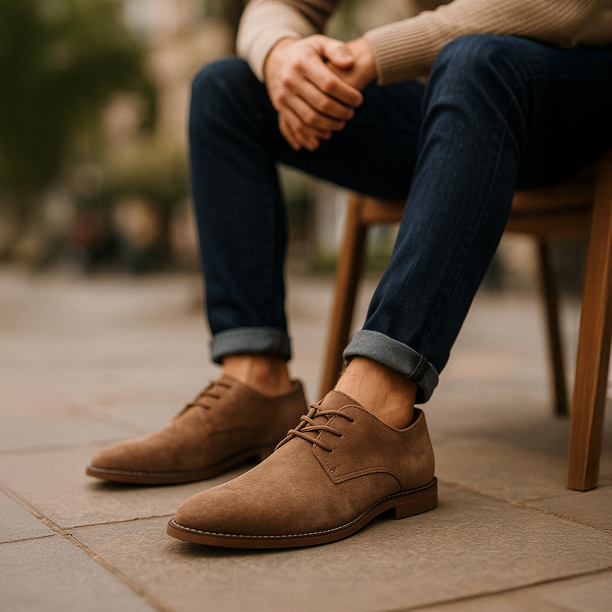 Christian Hunter | Suede Derby Shoes For Men