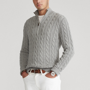 Christopher Lane | Cable-Knit Quarter-Zip Sweater