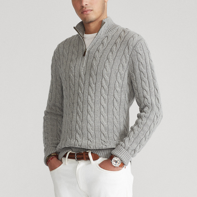 Christopher Lane | Cable-Knit Quarter-Zip Sweater