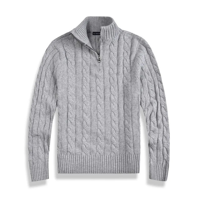 Christopher Lane | Cable-Knit Quarter-Zip Sweater