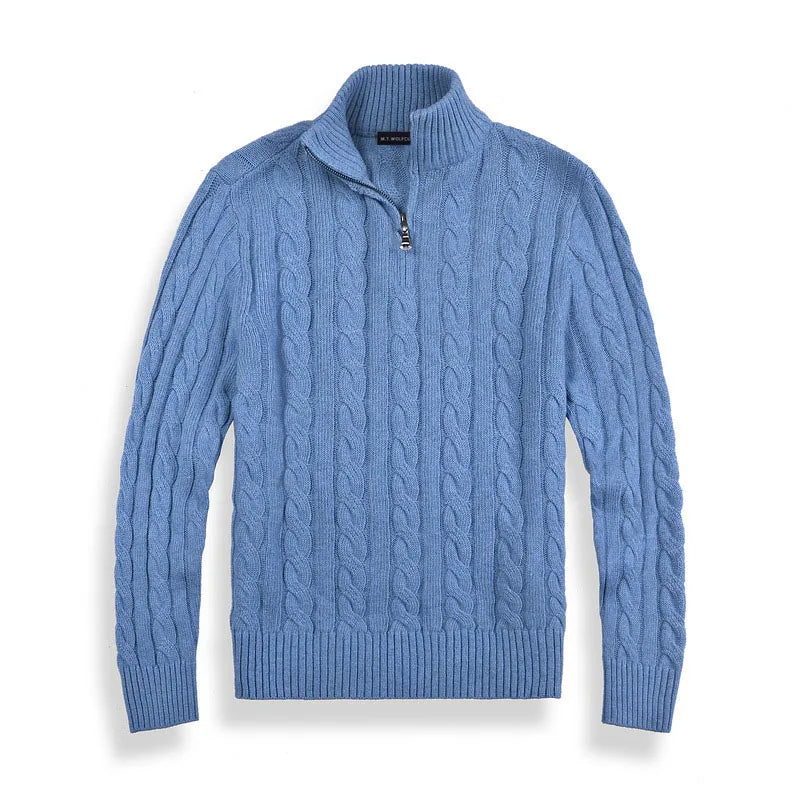 Christopher Lane | Cable-Knit Quarter-Zip Sweater
