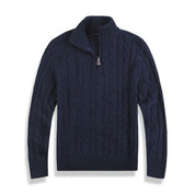 Christopher Lane | Cable-Knit Quarter-Zip Sweater