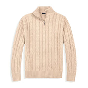 Christopher Lane | Cable-Knit Quarter-Zip Sweater