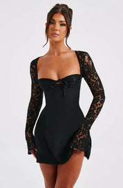 Claire Jennings | Lace Sleeve Mini Dress