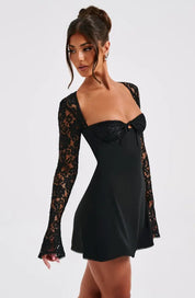 Claire Jennings | Lace Sleeve Mini Dress
