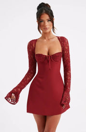 Claire Jennings | Lace Sleeve Mini Dress