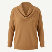 Clara Sheldon | Cowl Neck Sweater With Ribbed Knit