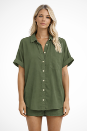 Clara Beaumont | Casual Button-Up Blouse For Women