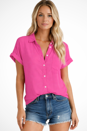 Clara Beaumont | Casual Button-Up Blouse For Women