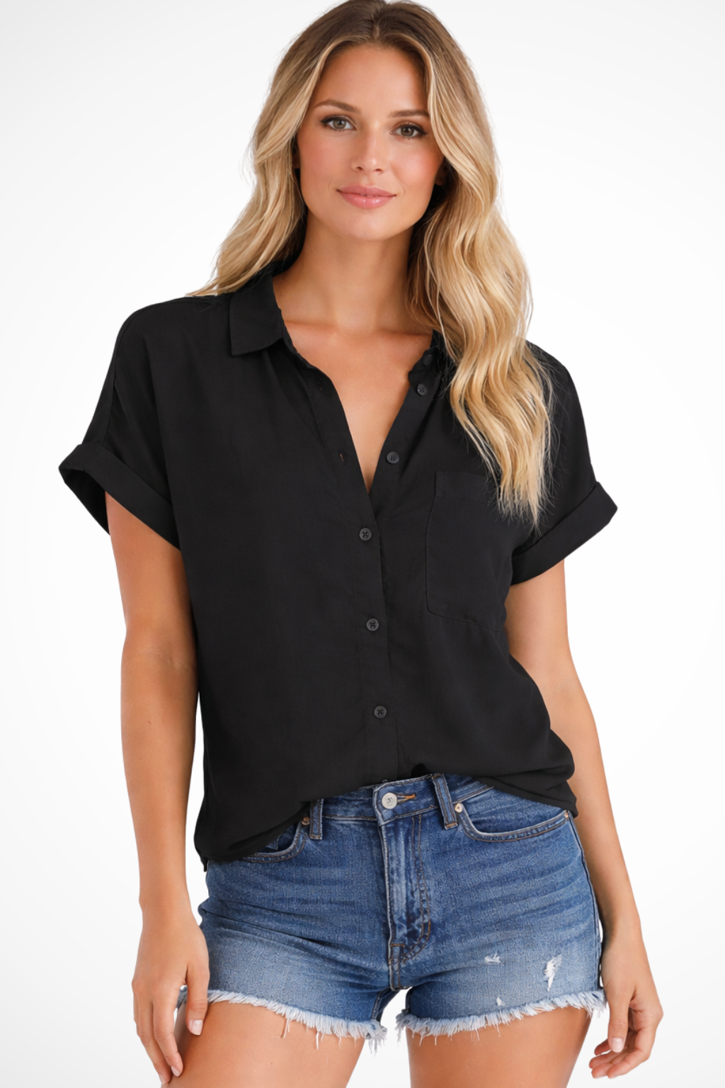 Clara Beaumont | Casual Button-Up Blouse For Women
