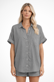 Clara Beaumont | Casual Button-Up Blouse For Women