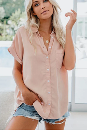 Clara Beaumont | Casual Button-Up Blouse For Women