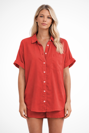 Clara Beaumont | Casual Button-Up Blouse For Women