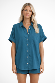 Clara Beaumont | Casual Button-Up Blouse For Women