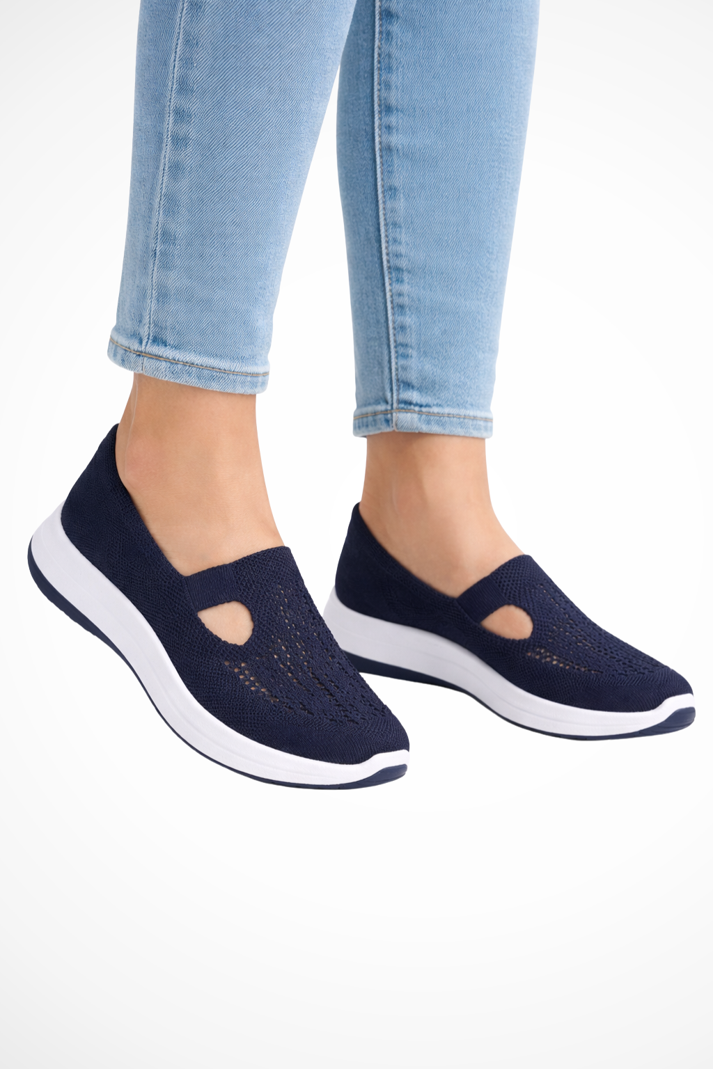 Clara Beaumont | Comfort Knit Slip-On Shoes For Women