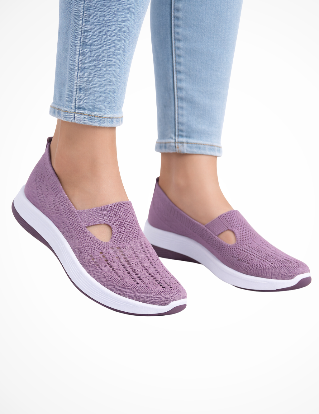 Clara Beaumont | Comfort Knit Slip-On Shoes For Women