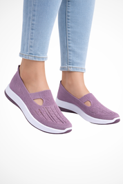 Clara Beaumont | Comfort Knit Slip-On Shoes For Women