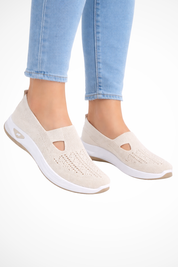 Clara Beaumont | Comfort Knit Slip-On Shoes For Women
