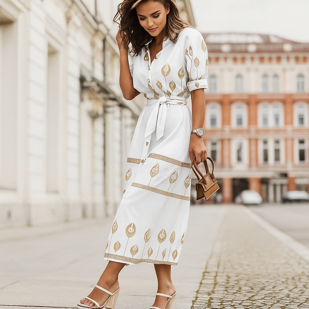 Clara Bennett | Floral Midi Summer Dress