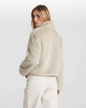 Clara Bianchi | Luxe Cropped Faux Fur Jacket For Women