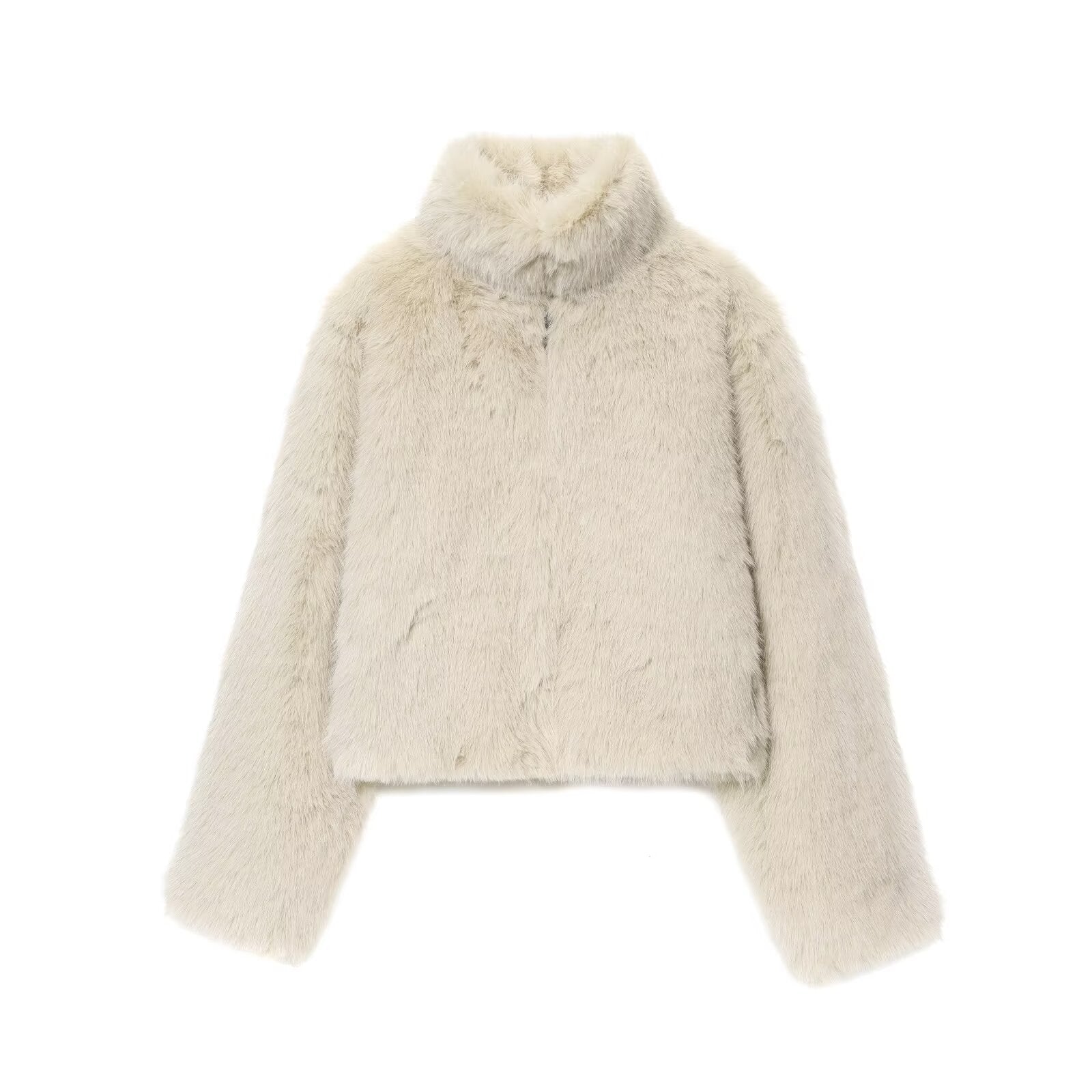 Clara Bianchi | Luxe Cropped Faux Fur Jacket For Women