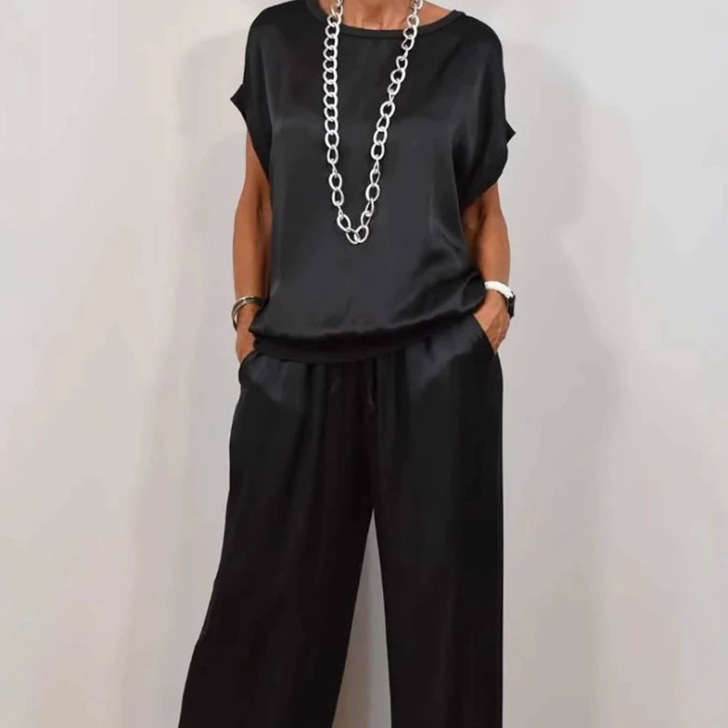 Clara Montague | Effortless Satin Lounge Set For Women