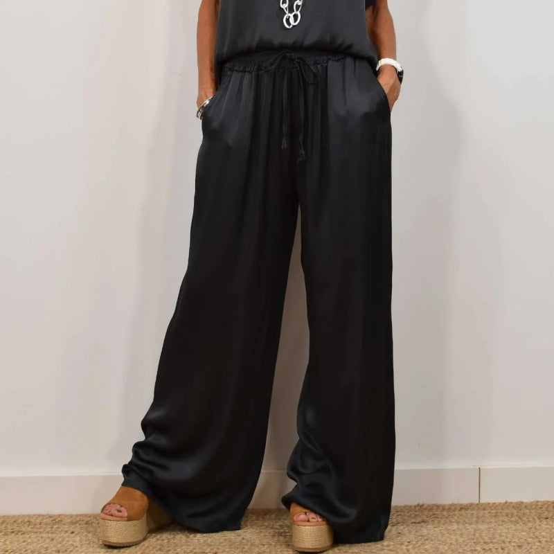 Clara Montague | Effortless Satin Lounge Set For Women