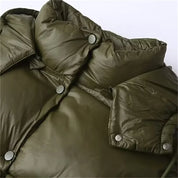 Clémentine Auray | Women's Hooded Quilted Puffer Jacket in Army Green