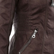 Marnie Ashcombe | Leather Jacket With Hood For Women
