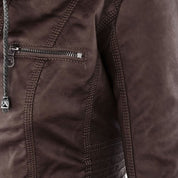 Marnie Ashcombe | Leather Jacket With Hood For Women