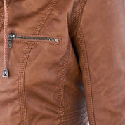 Marnie Ashcombe | Leather Jacket With Hood For Women