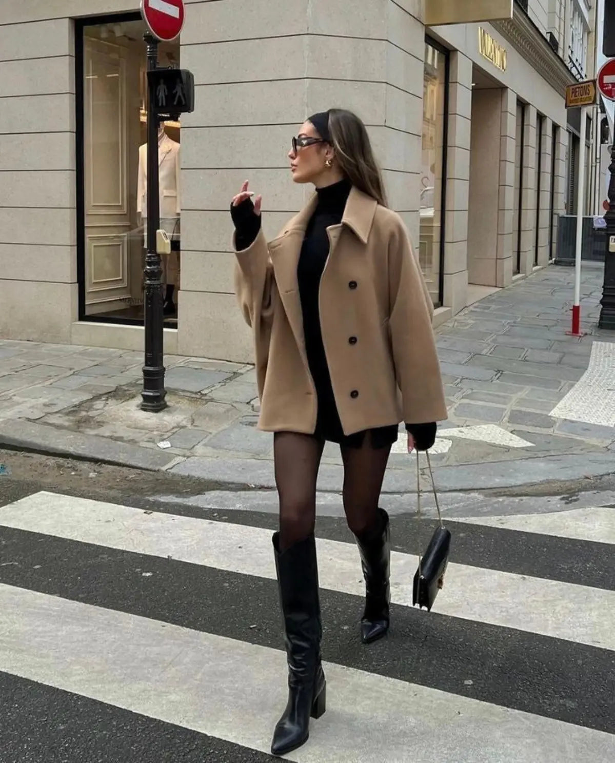 Clotilde Renvier | Women's Oversized Camel Wool Coat Autumn Winter