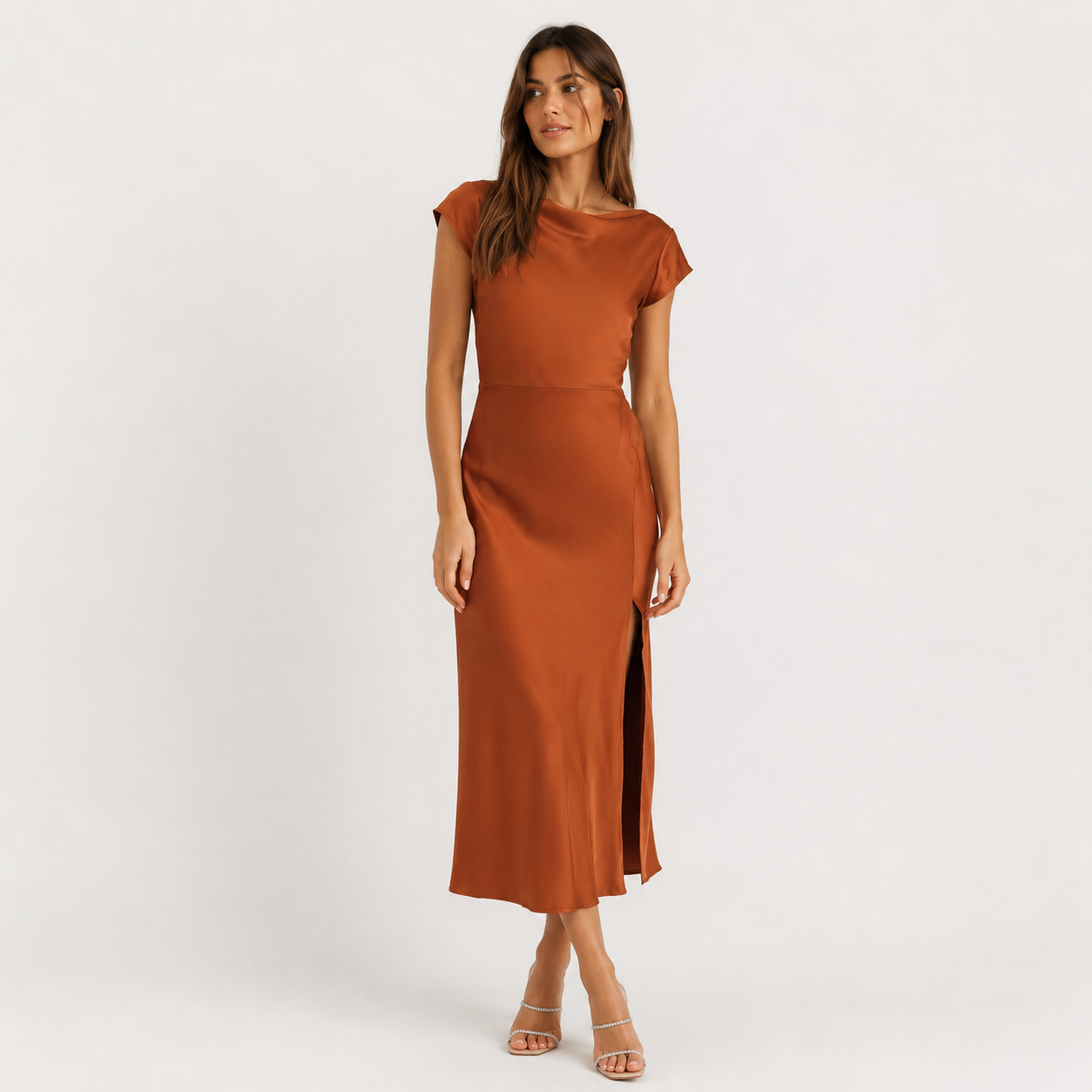 Colette Fairmont | Women’s Slip Dress – Midi Length with Minimalist Silhouette