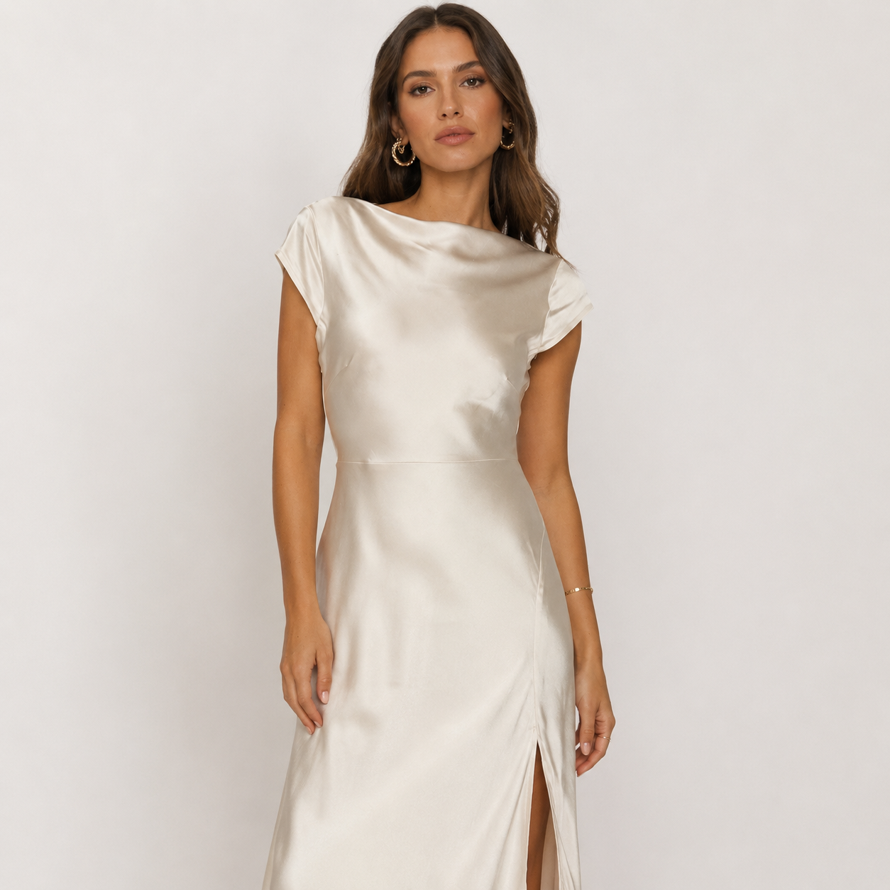 Colette Fairmont | Women’s Slip Dress – Midi Length with Minimalist Silhouette