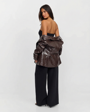Colette Girard | Glossy Double-Breasted Jacket For Women
