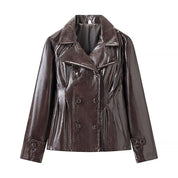 Colette Girard | Glossy Double-Breasted Jacket For Women