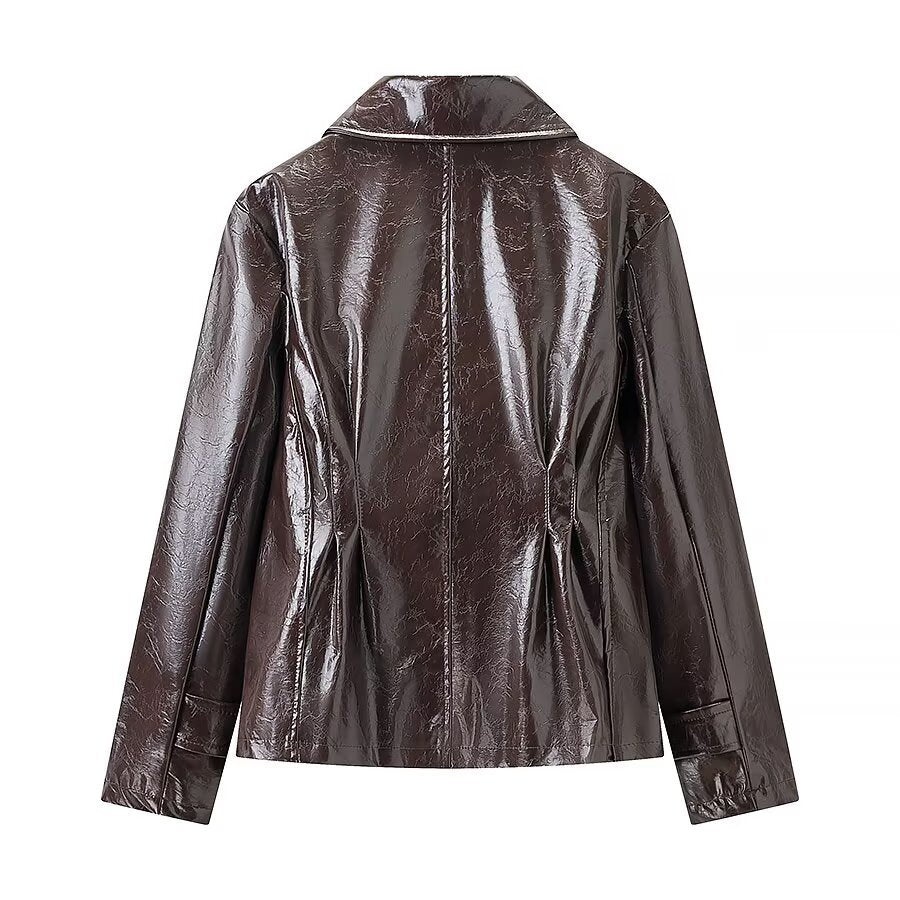 Colette Girard | Glossy Double-Breasted Jacket For Women