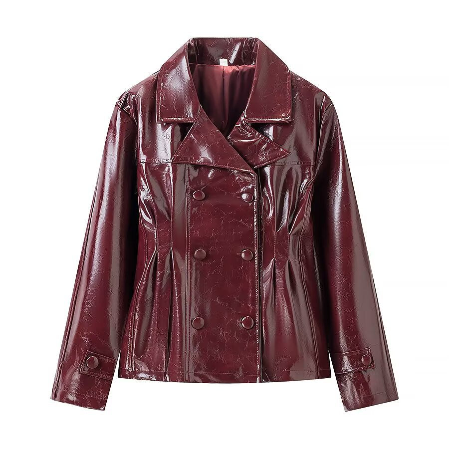 Colette Girard | Glossy Double-Breasted Jacket For Women