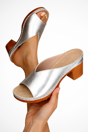 Colette Moreau | Minimalist Block Heel Slides For Women
