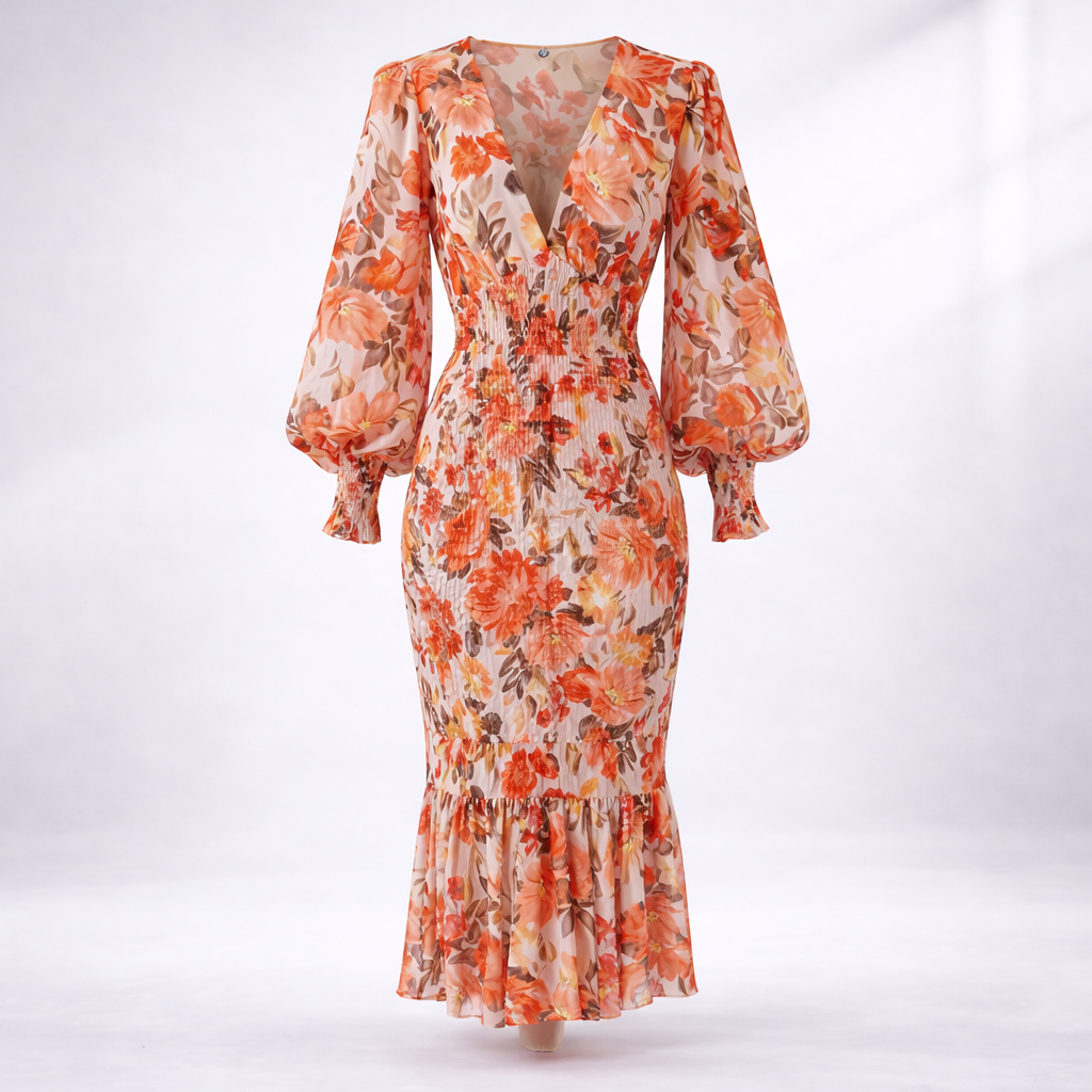 Colette Renaud | Floral Midi Dress For Women