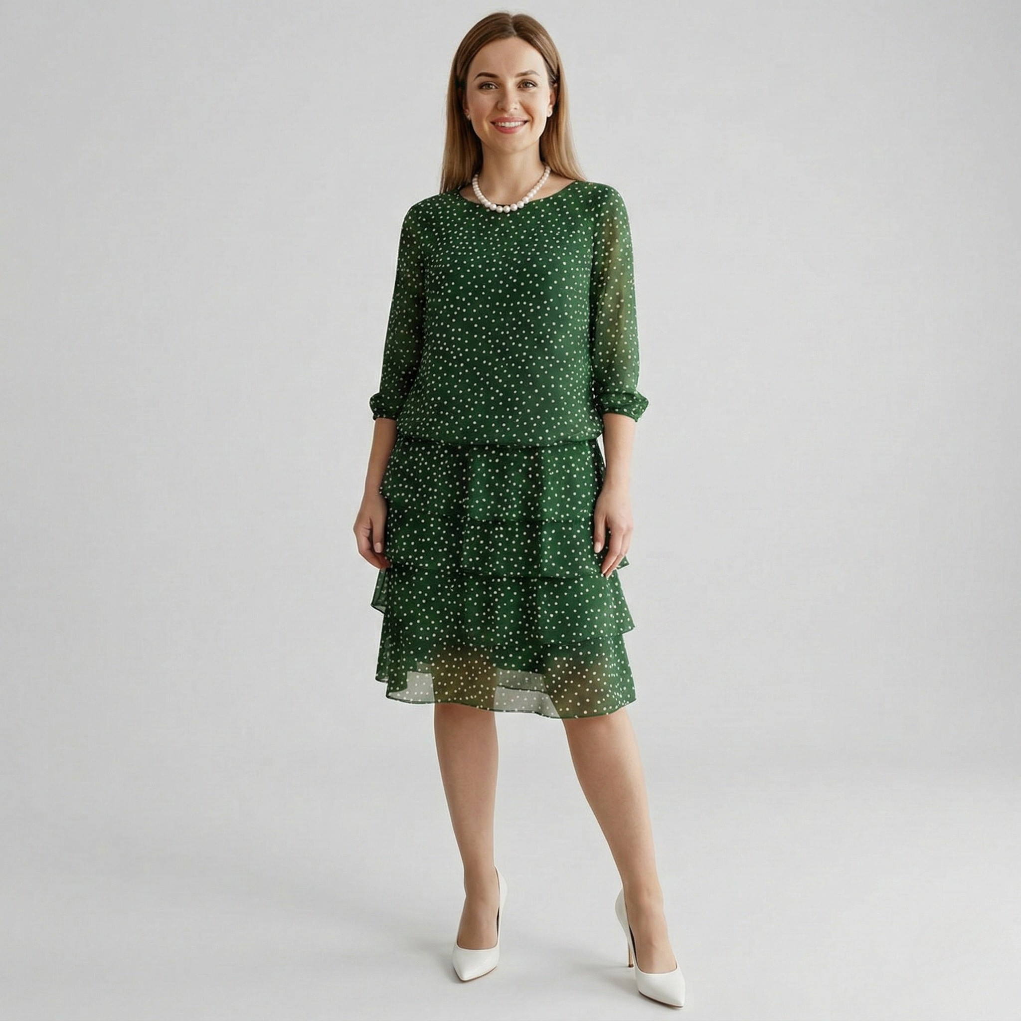 Dahlia Westbrook | Polka Dot Midi Dress