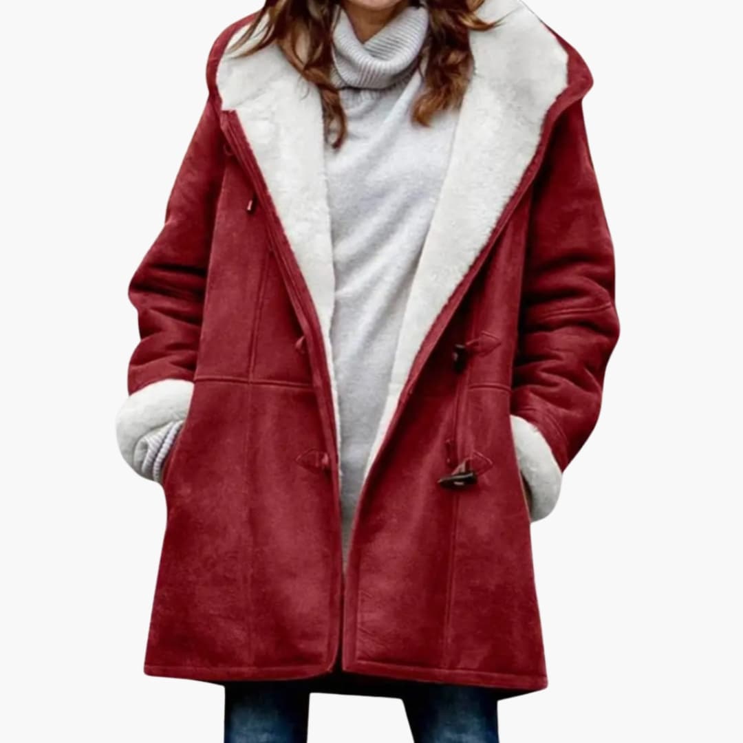 Manteau à brandebourgs Phoebe Ellingham doublé en sherpa avec capuche