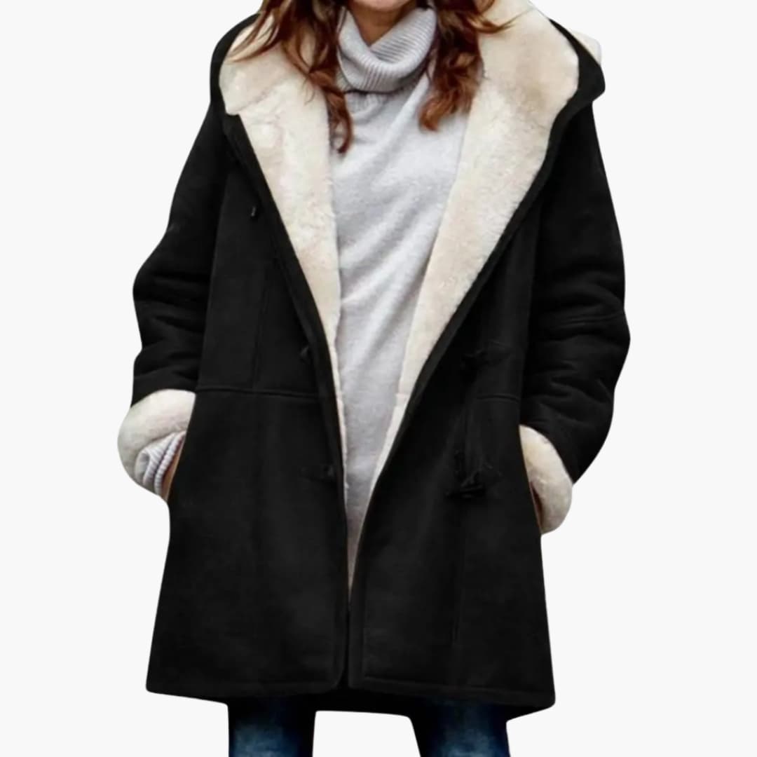 Manteau à brandebourgs Phoebe Ellingham doublé en sherpa avec capuche