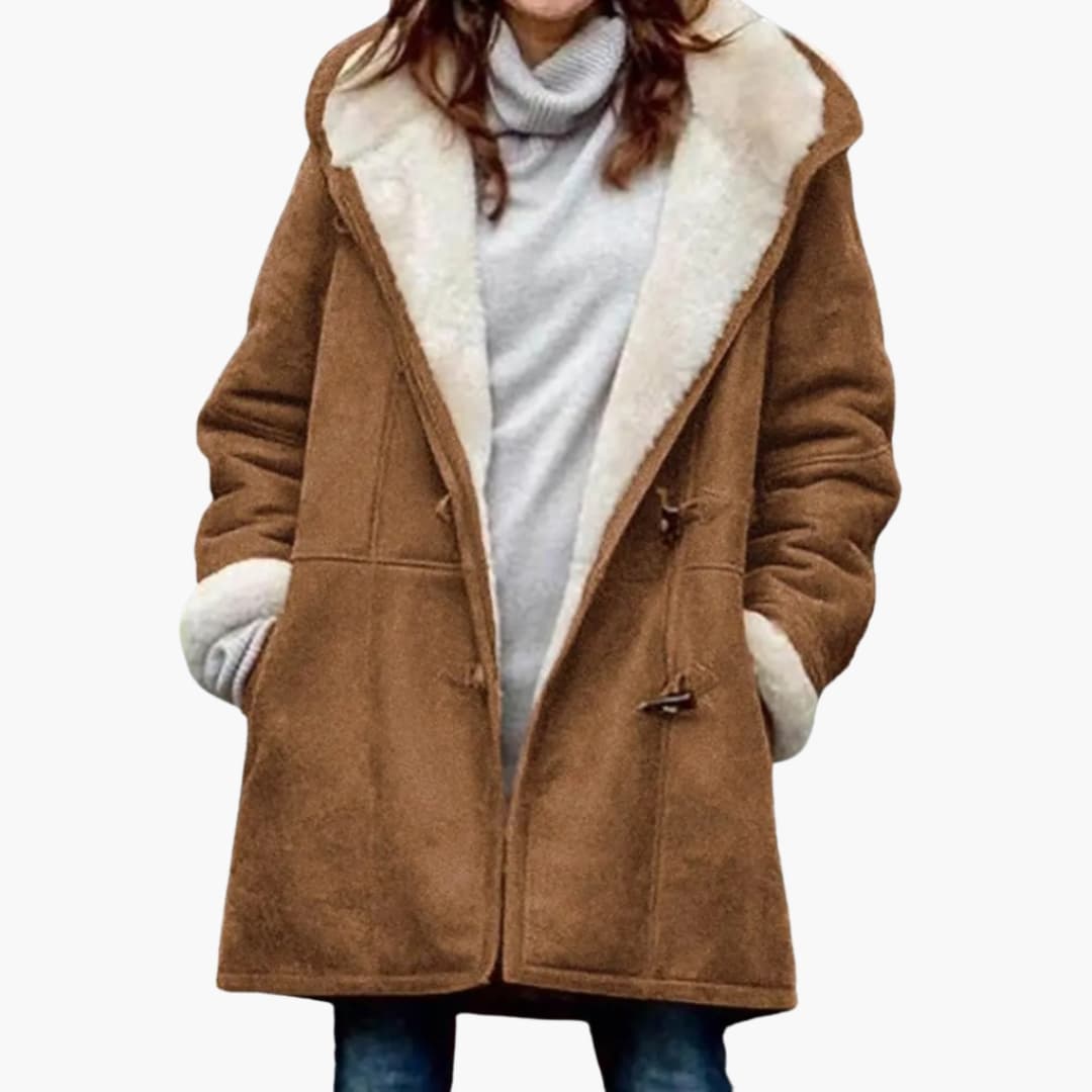 Manteau à brandebourgs Phoebe Ellingham doublé en sherpa avec capuche