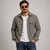 Veste-chemise à imprimé pied-de-poule Daniel Cooper