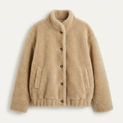 Veste teddy oversize Diana Hargreaves avec fermeture boutonnée