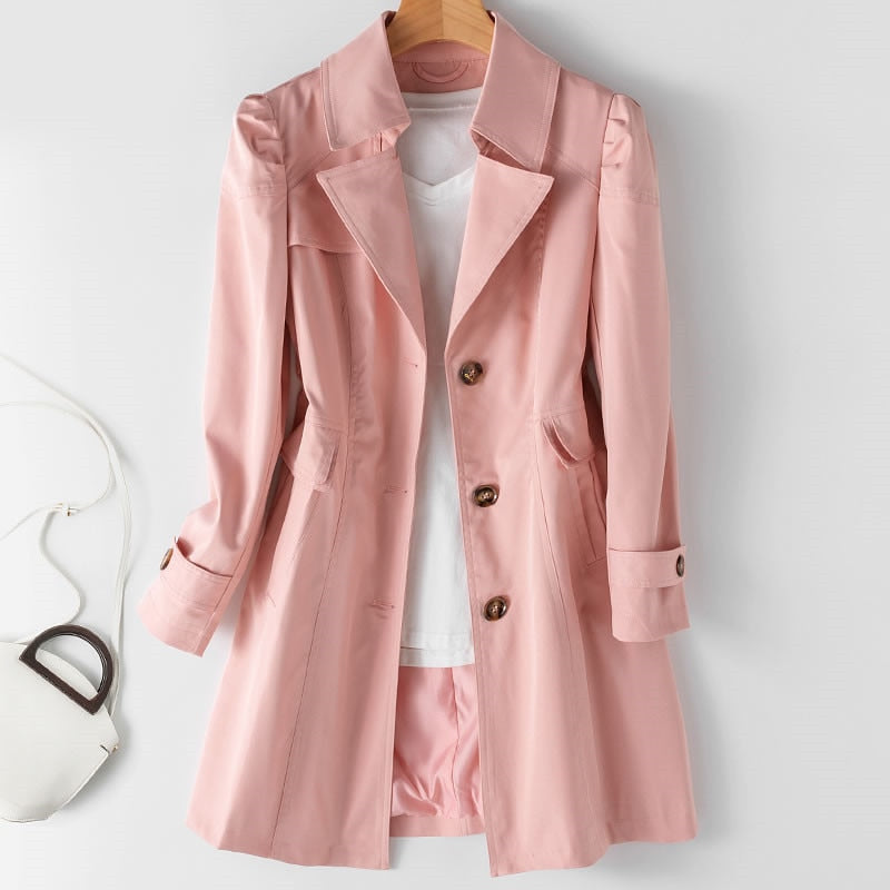Charlotte Wren | Trench-coat ajusté couleur pierre