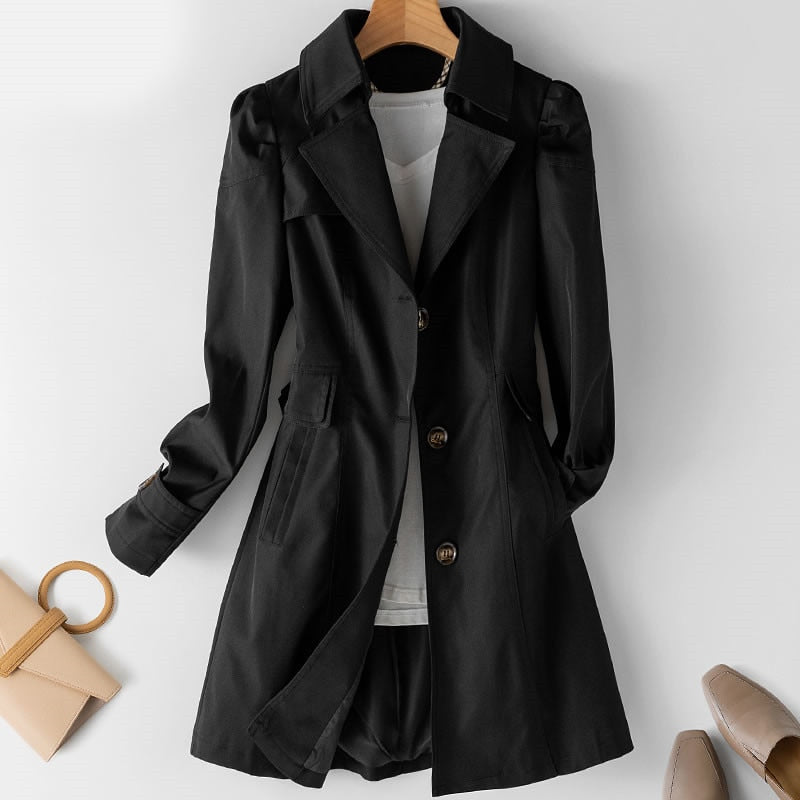Charlotte Wren | Trench-coat ajusté couleur pierre
