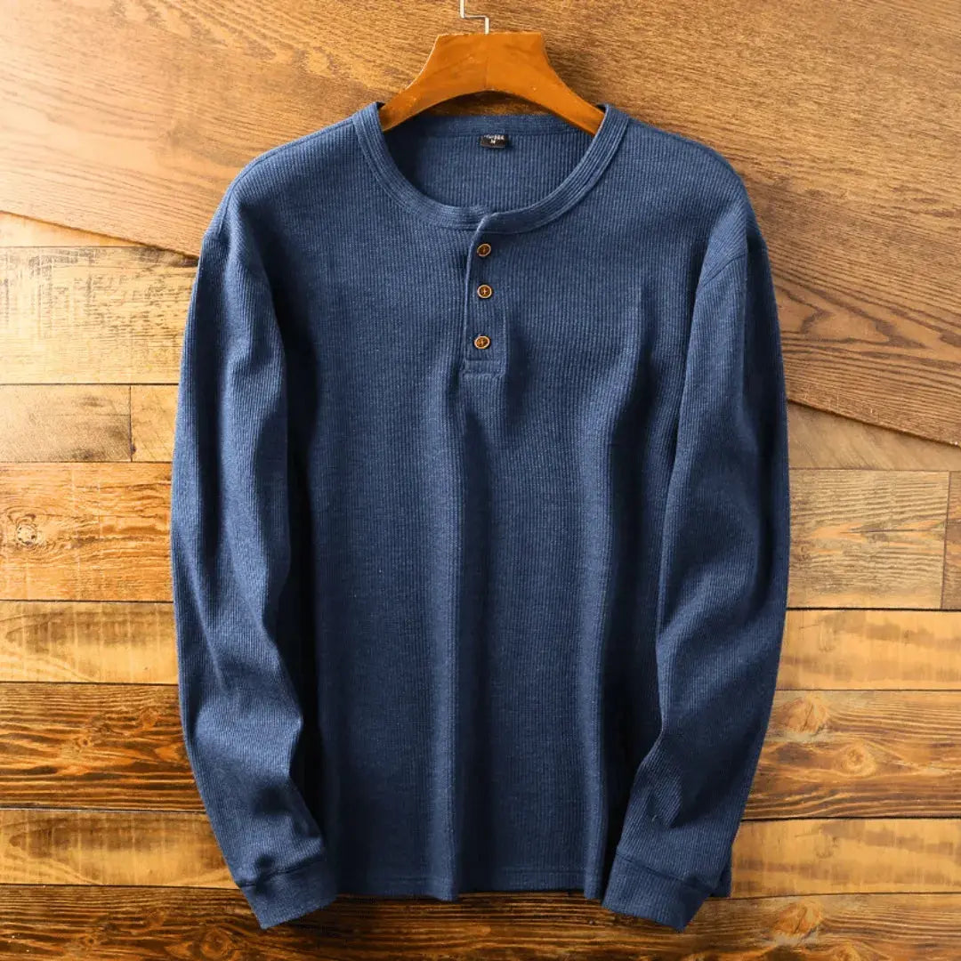 Edmond Villaret | Men's Ultra-Soft Cotton Henley Shirt